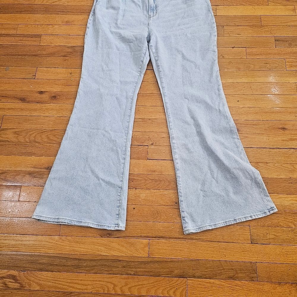Abercrombie Fitch Flare Leg Blue Denim Jeans Size 35 - Picture 6 of 12